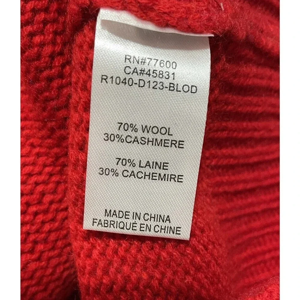 Free People Sandrine Rose Sweater Colorblock Cashmere Blend Red XS The Outsider